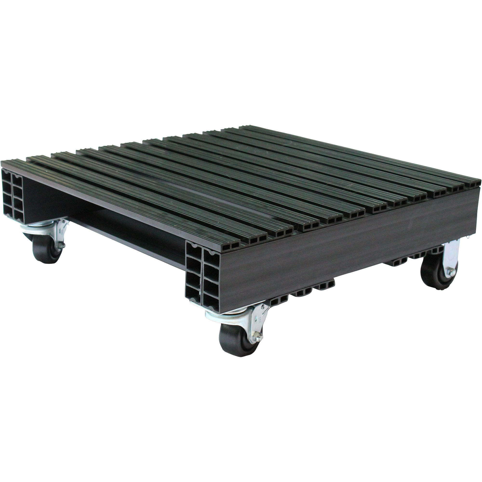 Jifram Extrusions Recycled Plastic Pallet with Casters, 24in. x 24in., Model# 05000246